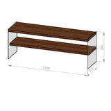 TV Furniture - TV Furniture Coral Walnut Pine Wood 120x45x35 cm - Dimehouse