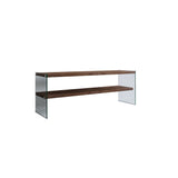 TV Furniture - TV Furniture Coral Dark Walnut Pine Wood 120x45x35 cm - Dimehouse
