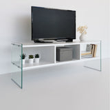 TV Furniture - TV Furniture Coral White Melamine 120x45x35 cm - Dimehouse
