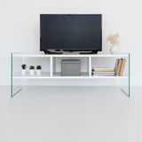 TV Furniture - TV Furniture Coral White Melamine 120x45x35 cm - Dimehouse