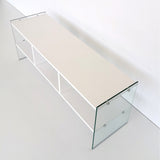 TV Furniture - TV Furniture Coral White Melamine 120x45x35 cm - Dimehouse