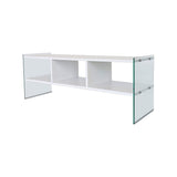 TV Furniture - TV Furniture Coral White Melamine 120x45x35 cm - Dimehouse