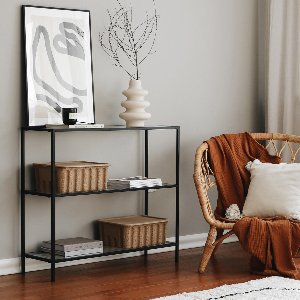 Dressing tables - Dressing table Avignon Black Glass 100x85x30 cm - Dimehouse