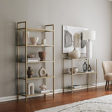 Dressing tables - Dressing table Avignon Gold Glass 100x85x30 cm - Dimehouse