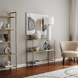 Dressing tables - Dressing table Avignon Gold Glass 100x85x30 cm - Dimehouse