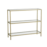 Dressing tables - Dressing table Avignon Gold Glass 100x85x30 cm - Dimehouse