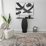Dressing tables - Dressing table Ellittica Anthracite Melamine 100x81x30 cm - Dimehouse