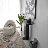 Dressing tables - Dressing table Ellittica Anthracite Melamine 100x81x30 cm - Dimehouse