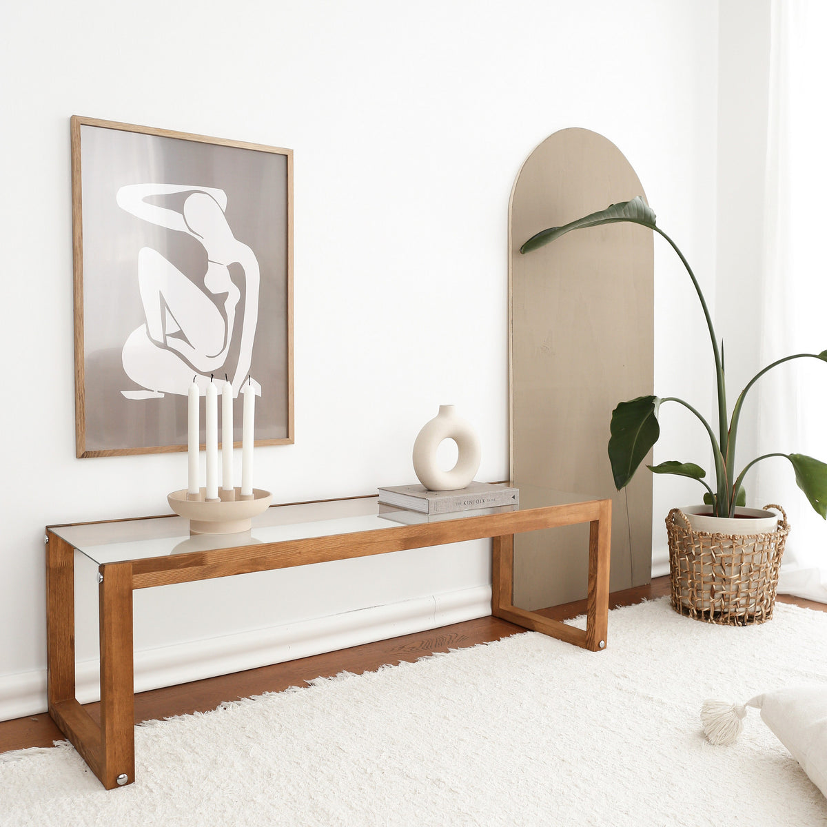TV Furniture - TV Furniture Via Natural Wood Pine 130x40x40 cm - Dimehouse