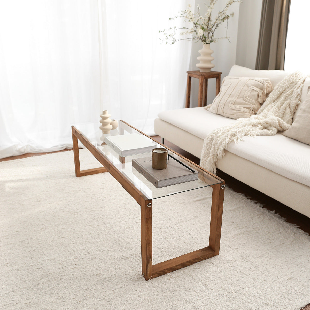 TV Furniture - TV Furniture Via Natural Wood Pine 130x40x40 cm - Dimehouse