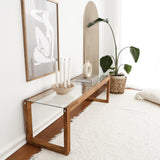TV Furniture - TV Furniture Via Natural Wood Pine 130x40x40 cm - Dimehouse