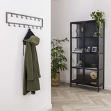 Coat rack Milano DH Interior Silver LxWxH 81x23x4 Silver Atmospheric photo diagonal front view