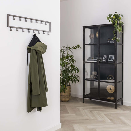 Coat rack Milano DH Interior Silver LxWxH 81x23x4 Silver Atmospheric photo diagonal front view