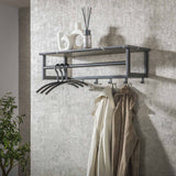 Coat racks - Coat rack Kris 6 - Angled Black - With rod - Dimehouse