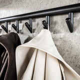 Coat racks - Coat rack Kimi 10 - Angled Black Ceramic - With rod and hat shelf - Dimehouse
