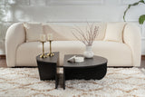 Coffee Tables - Round Coffee Table Black Stepped Melamine 85 cm Orin - Dimehouse