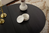 Coffee Tables - Round Coffee Table Black Stepped Melamine 85 cm Orin - Dimehouse