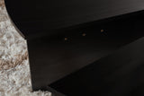 Coffee Tables - Round Coffee Table Black Stepped Melamine 85 cm Orin - Dimehouse