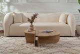 Coffee Tables - Round Coffee Table Natural 85 cm Melamine Orin - Dimehouse