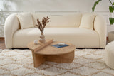 Coffee Tables - Round Coffee Table Natural 85 cm Melamine Orin - Dimehouse
