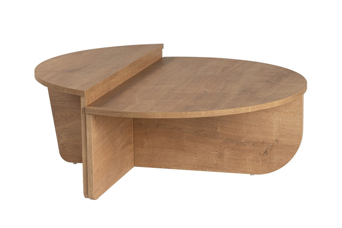 Coffee Tables - Round Coffee Table Natural 85 cm Melamine Orin - Dimehouse
