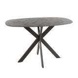 Bar tables - Danish Oval Bar table Iris 140x80 cm Spider leg Ceramic Look - Dimehouse
