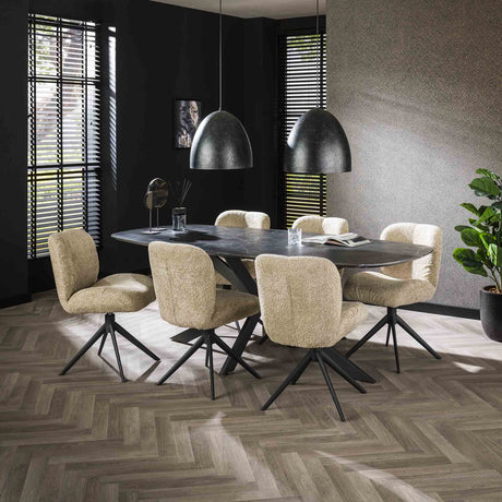 Dining tables - Mysha Danish Oval Melamine dining table 215x105 cm - Dimehouse