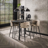 Bar tables - Danish Oval Bar table Jade 140 cm Black Ceramic Look - Dimehouse