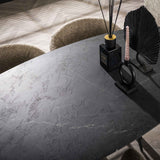 Bar tables - Danish Oval Bar table Jade 140 cm Black Ceramic Look - Dimehouse