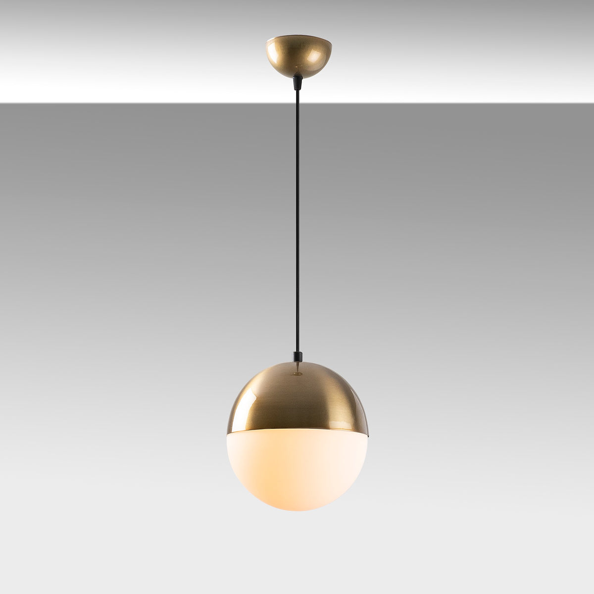 Hanging lamps - Hanging lamp 1 - light White Glass Regal - Dimehouse