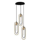 Hanging lamps - Hanging lamp 3 - lights Black Gold Metal Dune - Dimehouse