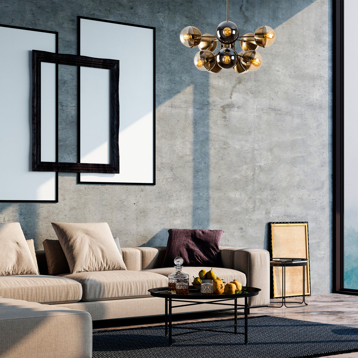 Hanging lamps - Hanging lamp Bronze-colored Glass Carina - Dimehouse