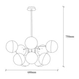 Hanging lamps - Hanging lamp Bronze-colored Glass Carina - Dimehouse