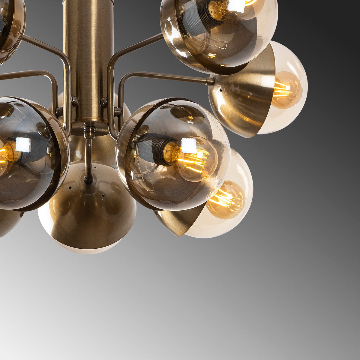 Hanging lamps - Hanging lamp Bronze-colored Glass Carina - Dimehouse