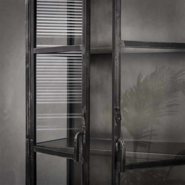 Wall cabinets - Display cabinet Elias metal with glass - Dimehouse