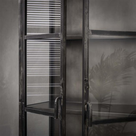 Wall cabinets - Display cabinet Elias metal with glass - Dimehouse