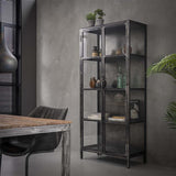 Wall cabinets - Display cabinet Elias metal with glass - Dimehouse
