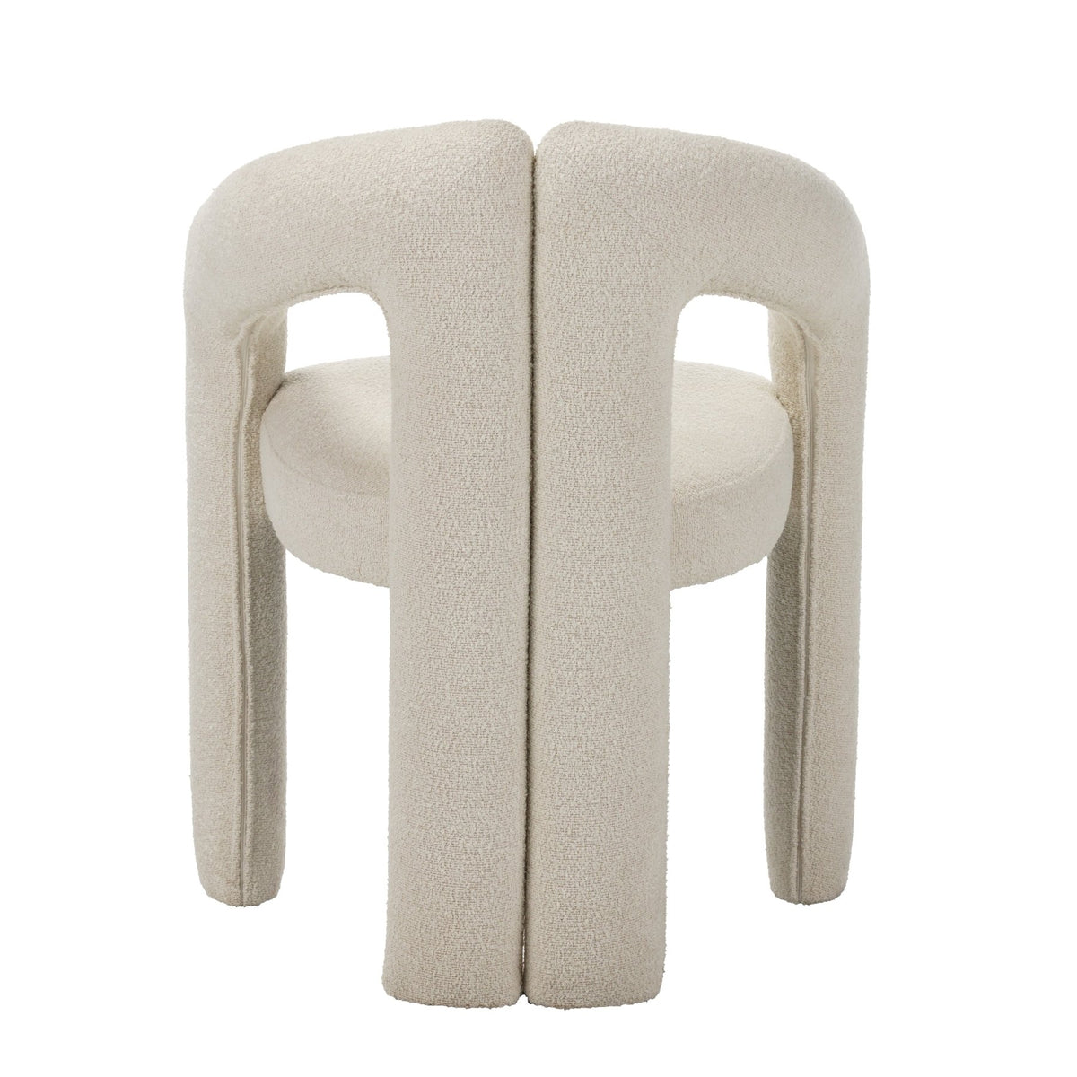 Dining room chairs - Design Dining room chair Beige Bouclé Maro - Full Fabric - Dimehouse