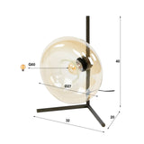 Table lamps - Table lamp Sola Amber Glass 40 cm - Dimehouse