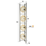 Floor lamps - Floor lamp Sola 4 - light Amber Glass 168 cm - Dimehouse