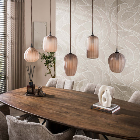 Hanging lamps - Hanging lamp 5 - light brown frosted glass Arda - Dimehouse