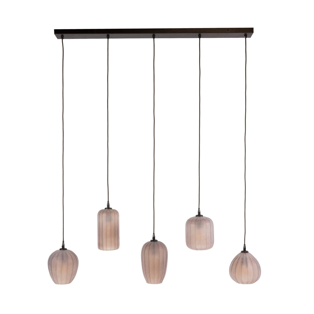 Hanging lamps - Hanging lamp 5 - light brown frosted glass Arda - Dimehouse