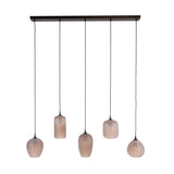 Hanging lamps - Hanging lamp 5 - light brown frosted glass Arda - Dimehouse