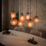 Hanging lamps - Hanging lamp 7 - light brown frosted glass Arda - Dimehouse