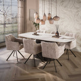 Hanging lamps - Hanging lamp 7 - light brown frosted glass Arda - Dimehouse