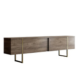 TV Furniture - TV Furniture Luxury Walnut Gold Melamine 180x50x30 cm - Dimehouse