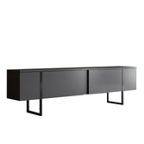 TV Furniture - TV Furniture Luxury Anthracite Black Melamine 180x50x30 cm - Dimehouse