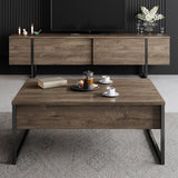 TV Furniture - TV Furniture Luxury Walnut Black Melamine 180x50x30 cm - Dimehouse