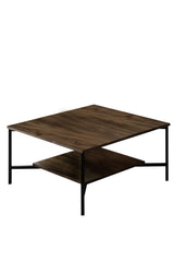 Furniture sets - Furniture set Walnut - Black - Chrome Line - Coffee table + TV Furniture - Dimehouse