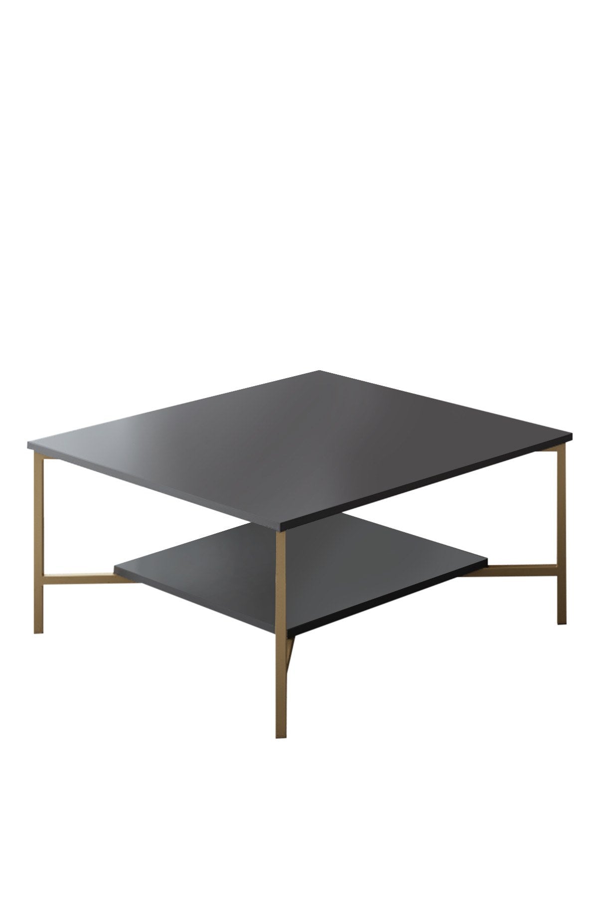 Furniture sets - Furniture set Anthracite - Gold - Gold Line - Coffee table + TV Furniture - Dimehouse